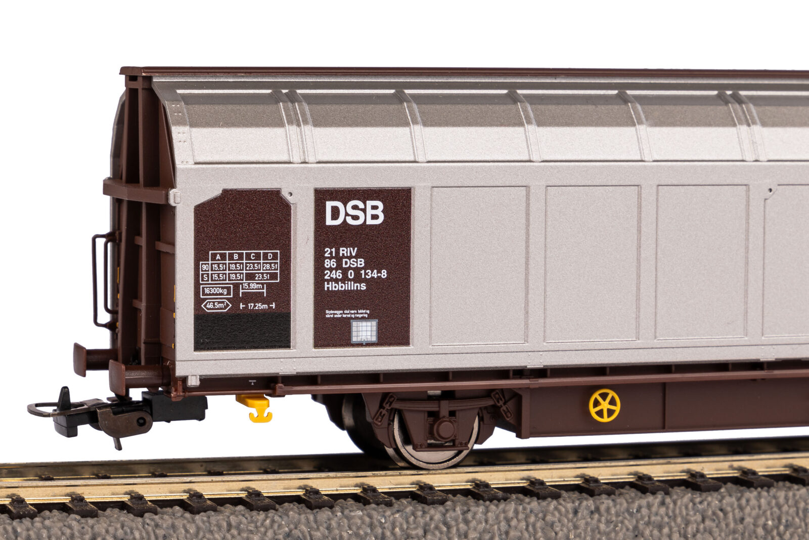 Carro a Pareti Scorrevoli DBS argento/marrone Epoca IV-V Scala H0 DS Modellismo Carro a Pareti Scorrevoli DBS scala H0