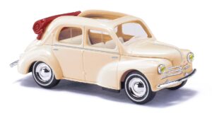 Renault 4CV Cabrio beige scala H0 Busch