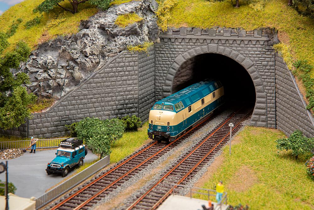 Portale di galleria, 2 binari Scala H0 DS Modellismo Portale di galleria, 2 binari scala H0