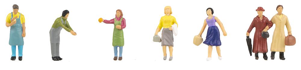 Persone al Mercato settimanale, Set 1 Scala H0 DS Modellismo Persone al Mercato settimanale, Set scala H0