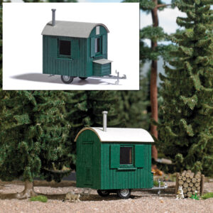 Rimorchio forestale verde scala H0 Busch