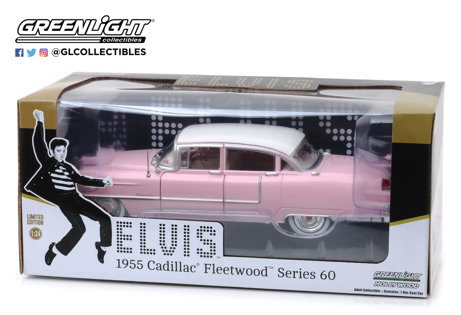 Elvis Presley (1935-77) - 1955 Cadillac "Pink Cadillac" DS Modellismo Elvis Presley 1955 Cadillac "Pink scala 1:24