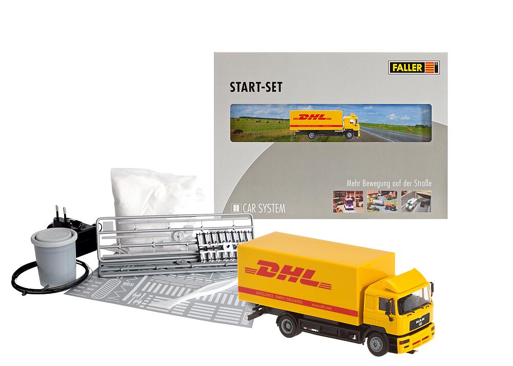 Car System Start-Set Autocarro DHL Scala H0 DS Modellismo Car System Start-Set Autocarro DHL scala H0