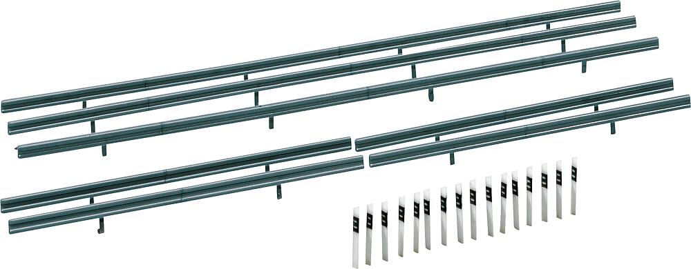 Parapetti di protezione + 40 paletti di delimitazione - 860 mm Scala N DS Modellismo Parapetti di protezione 40 paletti scala N