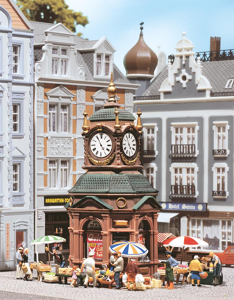 Chiosco con orologio Scala H0 DS Modellismo Chiosco orologio scala H0 Faller