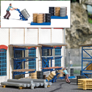 Set d'azione: Carrello portabotti scala H0