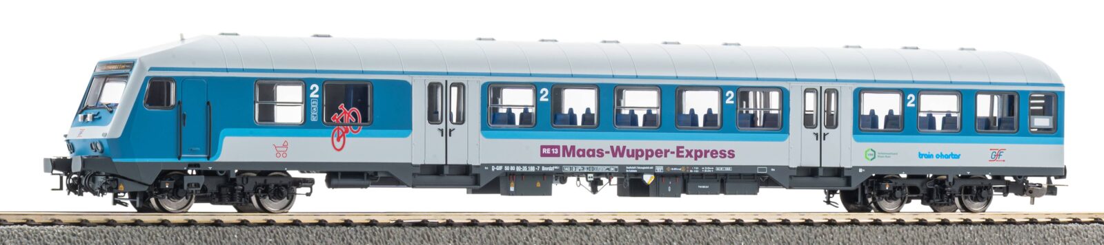Carrozza Pilota per il Trasoporto Locale Wittenberg 2^ Classe Maas-Wupper-Express GFF Epoca VI - Versione in Corrente Alternata Scala H0 DS Modellismo Carrozza Pilota per il Trasoporto scala H0