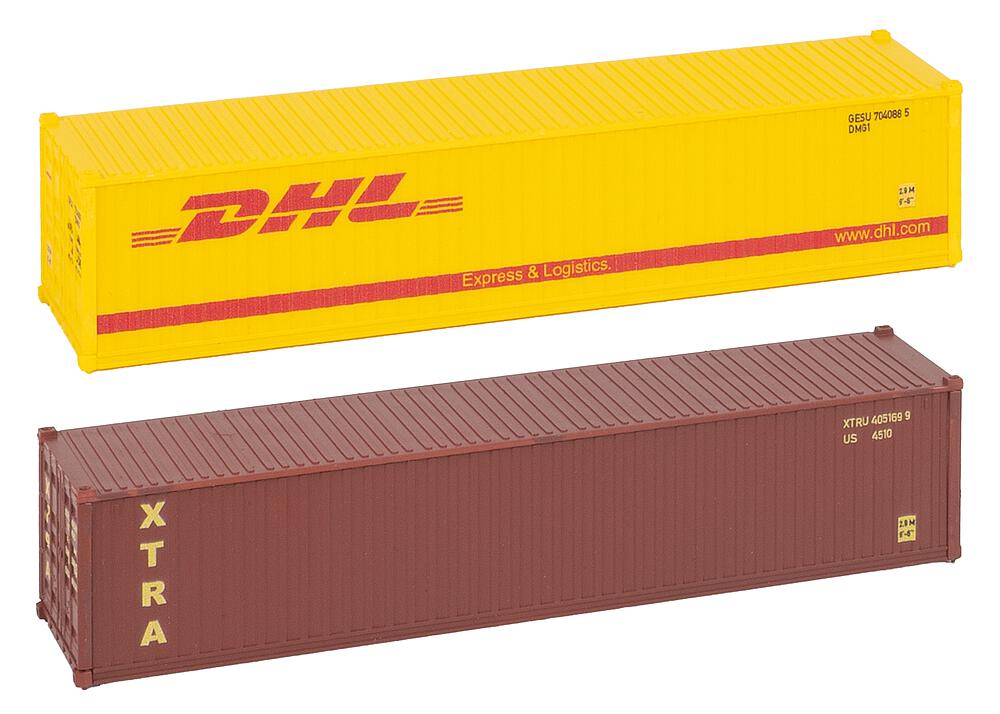 Container 40' DHL e XTRA Scala H0 DS Modellismo Container 40' DHL e XTRA scala H0 Faller