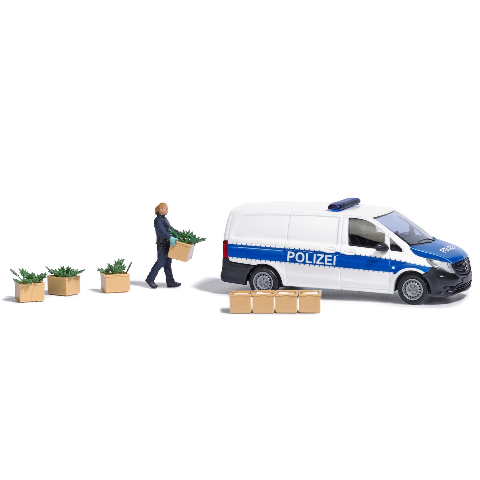 Set d'azione: Raid alla canapa Scala H0 DS Modellismo Set d'azione: Raid alla canapa scala H0