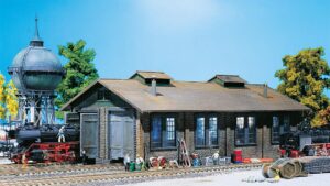 Rimessa locomotive, 2 stalli scala H0 Faller