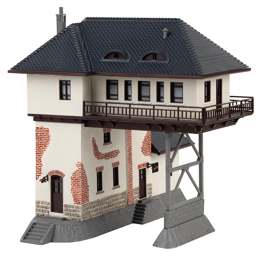 Cabina di segnalazione con ponte Scala H0 DS Modellismo Cabina di segnalazione ponte scala H0 Faller