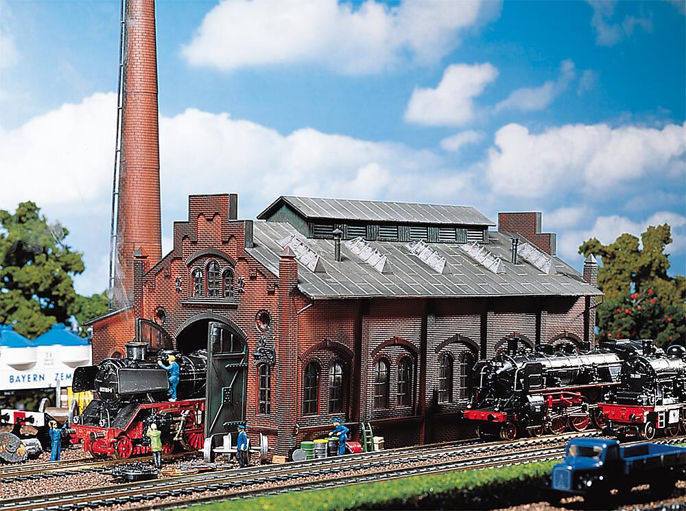 Capannone locomotive / officina motori Scala H0 DS Modellismo Capannone locomotive / officina scala H0
