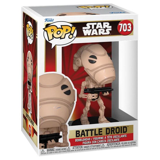 Funko POP Star Wars The Phantom Menace Battle Droid 703 DS Modellismo Funko POP Star Wars The Phantom Menace Battle Droid 703