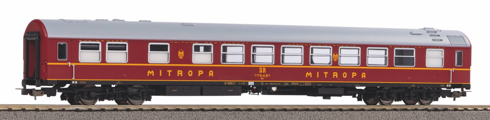 Carrozza ristorante XP WRm`61 delle DR Epoca IV Scala H0 DS Modellismo Carrozza ristorante XP WRm`61 scala H0