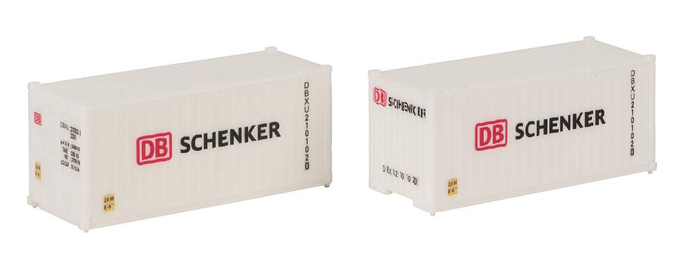 Container da 20' "DB" - Set da 2 pezzi Scala H0 DS Modellismo Container da 20' "DB" Set da 2 scala H0