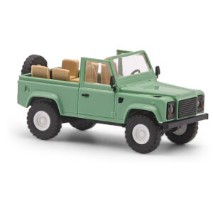 Land Rover 90 aperta, verde scala H0 Busch