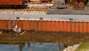 Muro di banchina scala H0 Faller