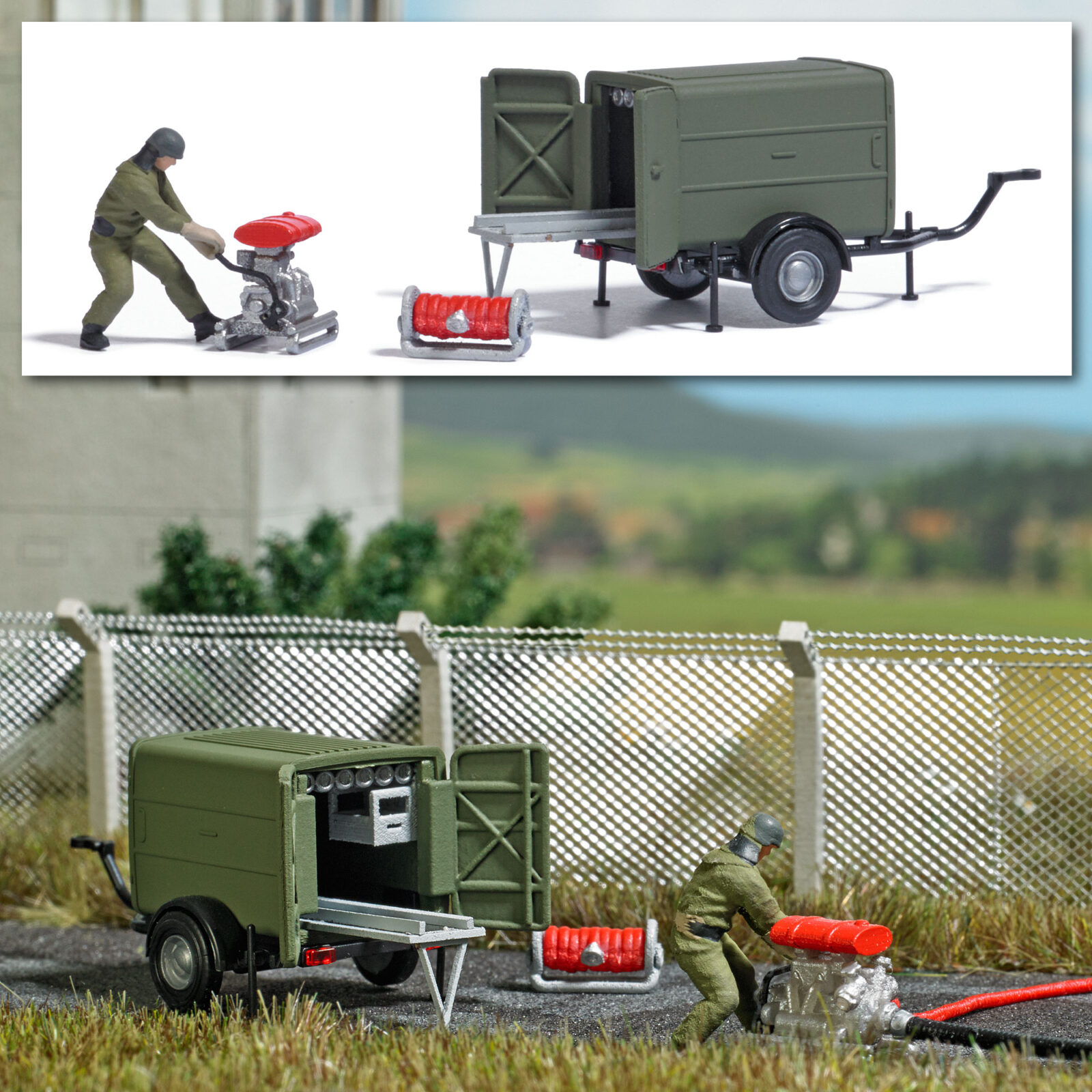 Set A: Attacco per pompa portatile Scala H0 DS Modellismo Set A: Attacco per pompa portatile scala H0