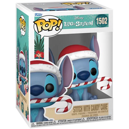 Funko POP Holiday Disney Stitch w/Candy Cane 1502 DS Modellismo Funko POP Holiday Disney Stitch w/Candy Cane 1502