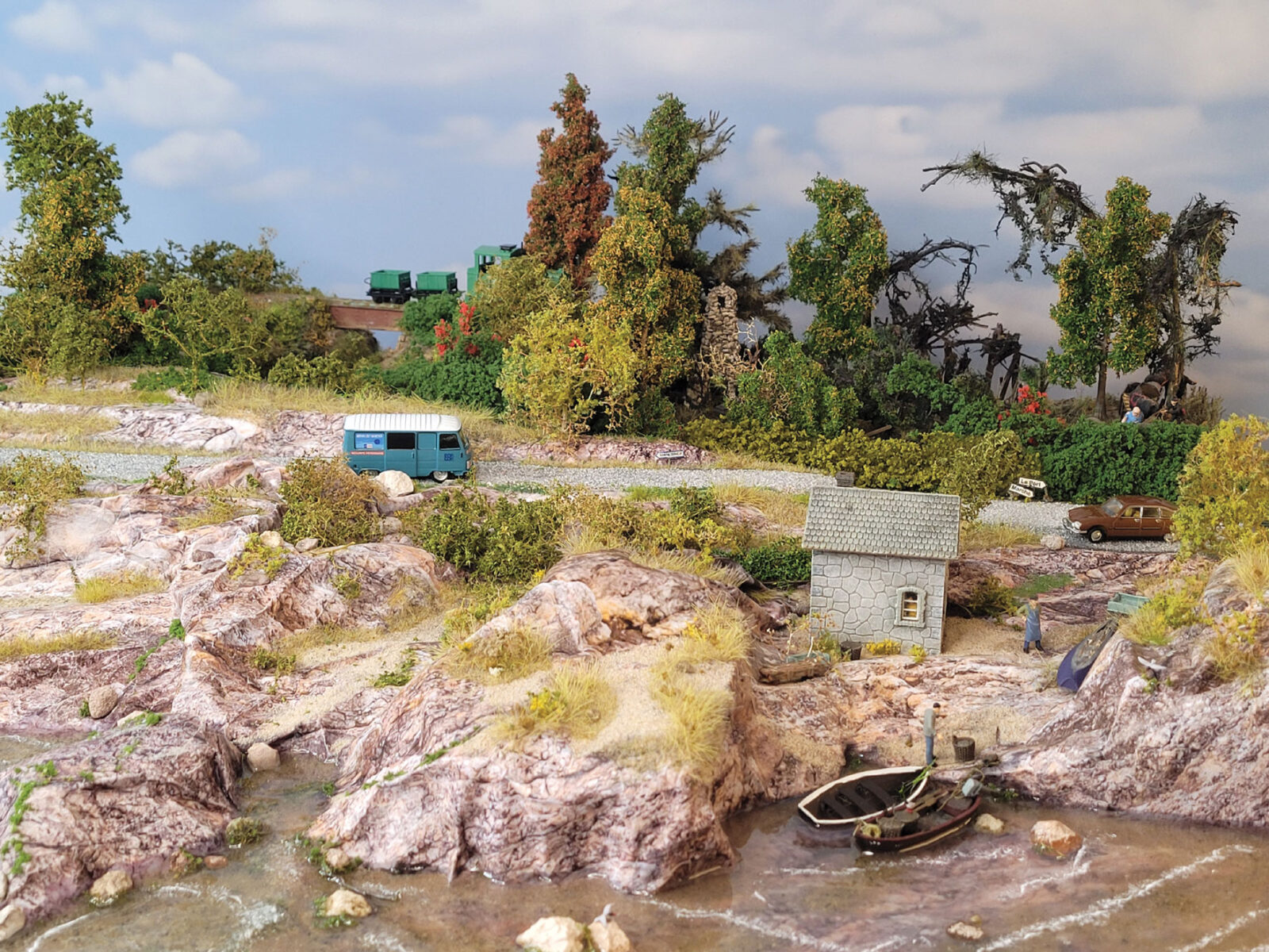 Foglio di roccia granulosa arenaria rossa 60x40 cm Scala H0 DS Modellismo Foglio di roccia granulosa arenaria scala H0