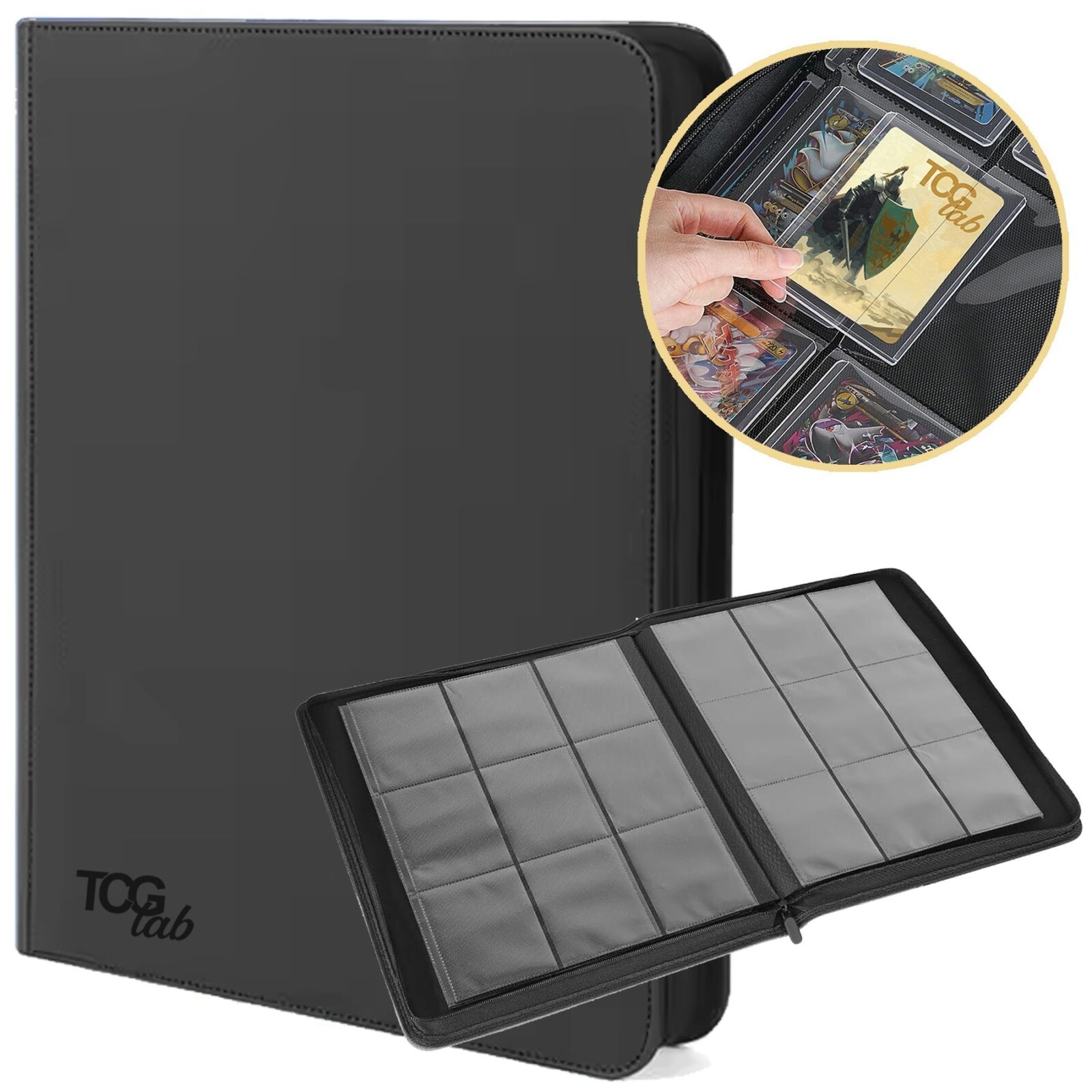 Tcglab - Album per Toploader 9 Tasche - Nero DS Modellismo Tcglab Album per Toploader 9 Tasche Nero