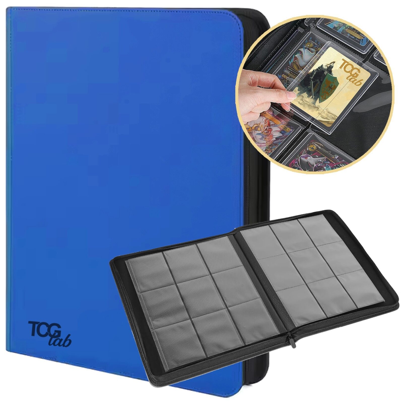 Tcglab - Album per Toploader 9 Tasche - Blu DS Modellismo Tcglab Album per Toploader 9 Tasche Blu