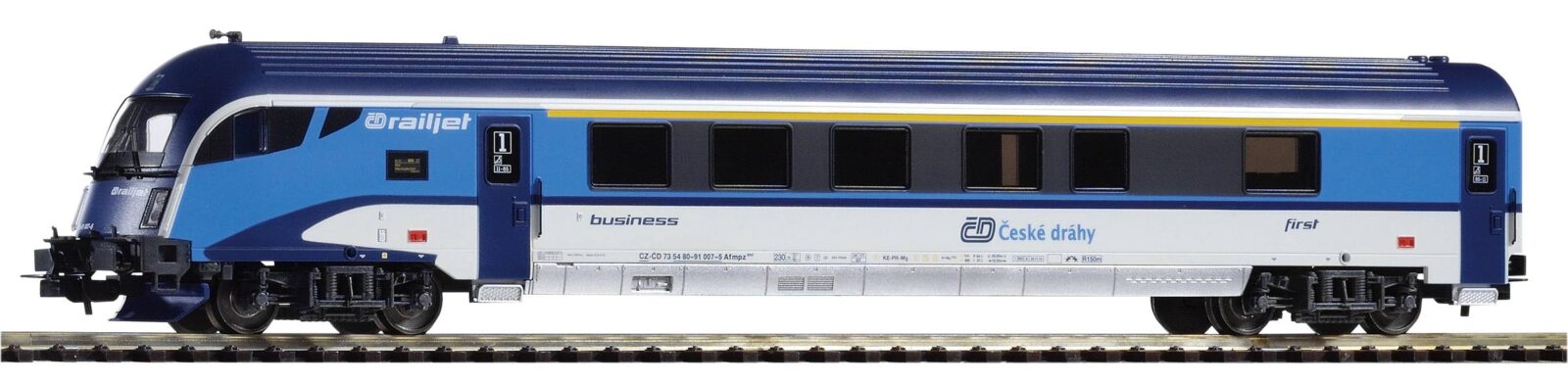 Carrozza Pilota Railjet ČD, Epoca VI Scala H0 DS Modellismo Carrozza Pilota Railjet ČD, Epoca scala H0
