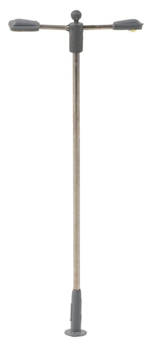 Lampione a LED a due bracci Bianco scala N