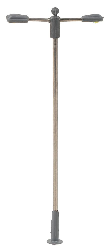 Lampione a LED a due bracci - Bianco freddo Scala N DS Modellismo Lampione a LED a due bracci Bianco scala N