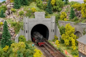 Portale del tunnel 2 Binari scala N Faller