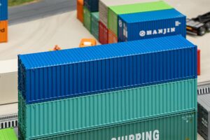 Container da 40' Blu scala H0 Faller