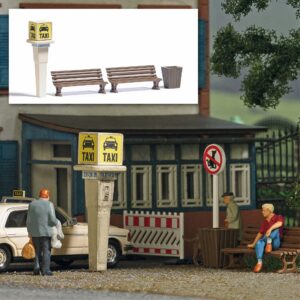 M-Set: Colonna taxi BRD scala H0 Busch