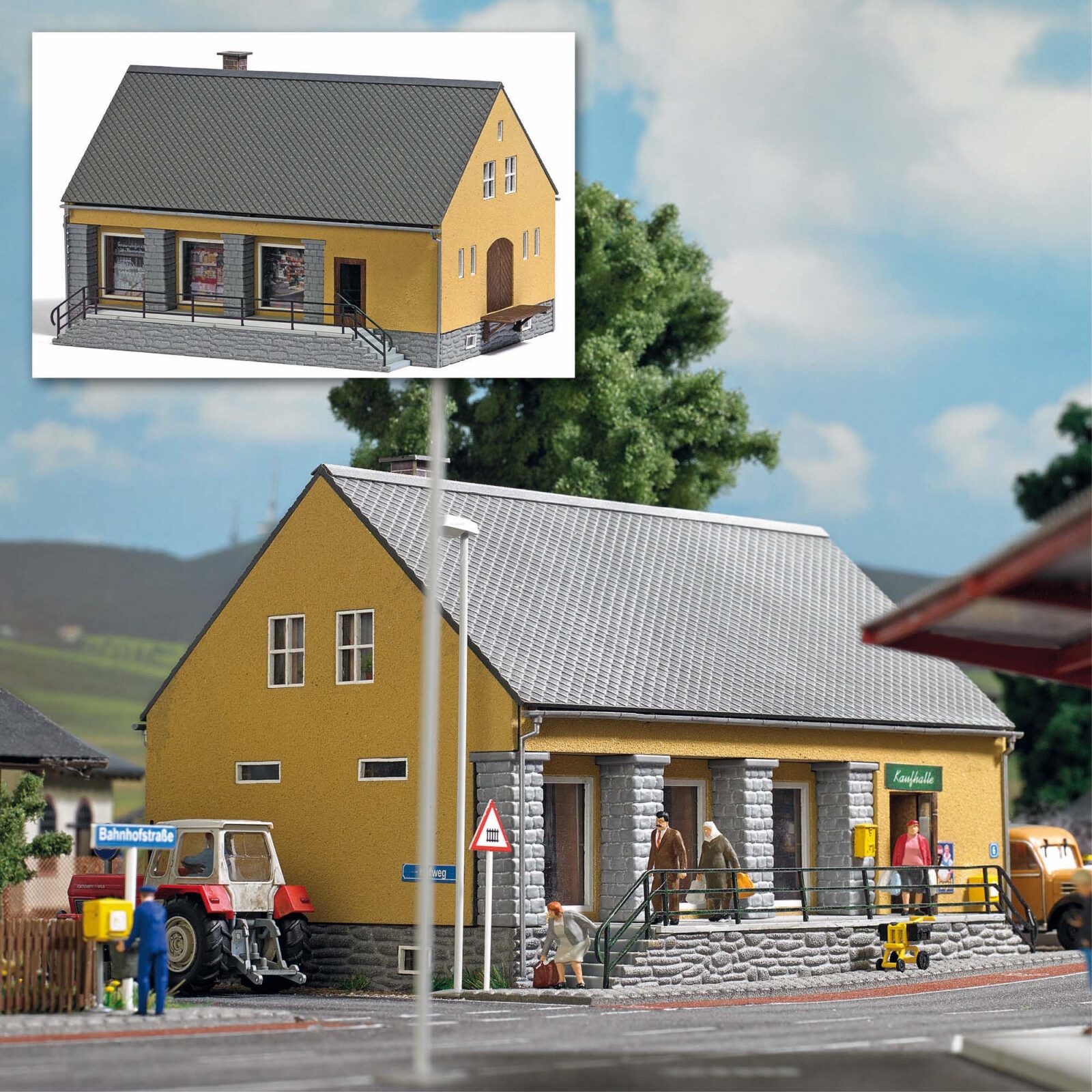 Negozio di campagna della DDR Scala H0 DS Modellismo Negozio di campagna della DDR scala H0 Busch
