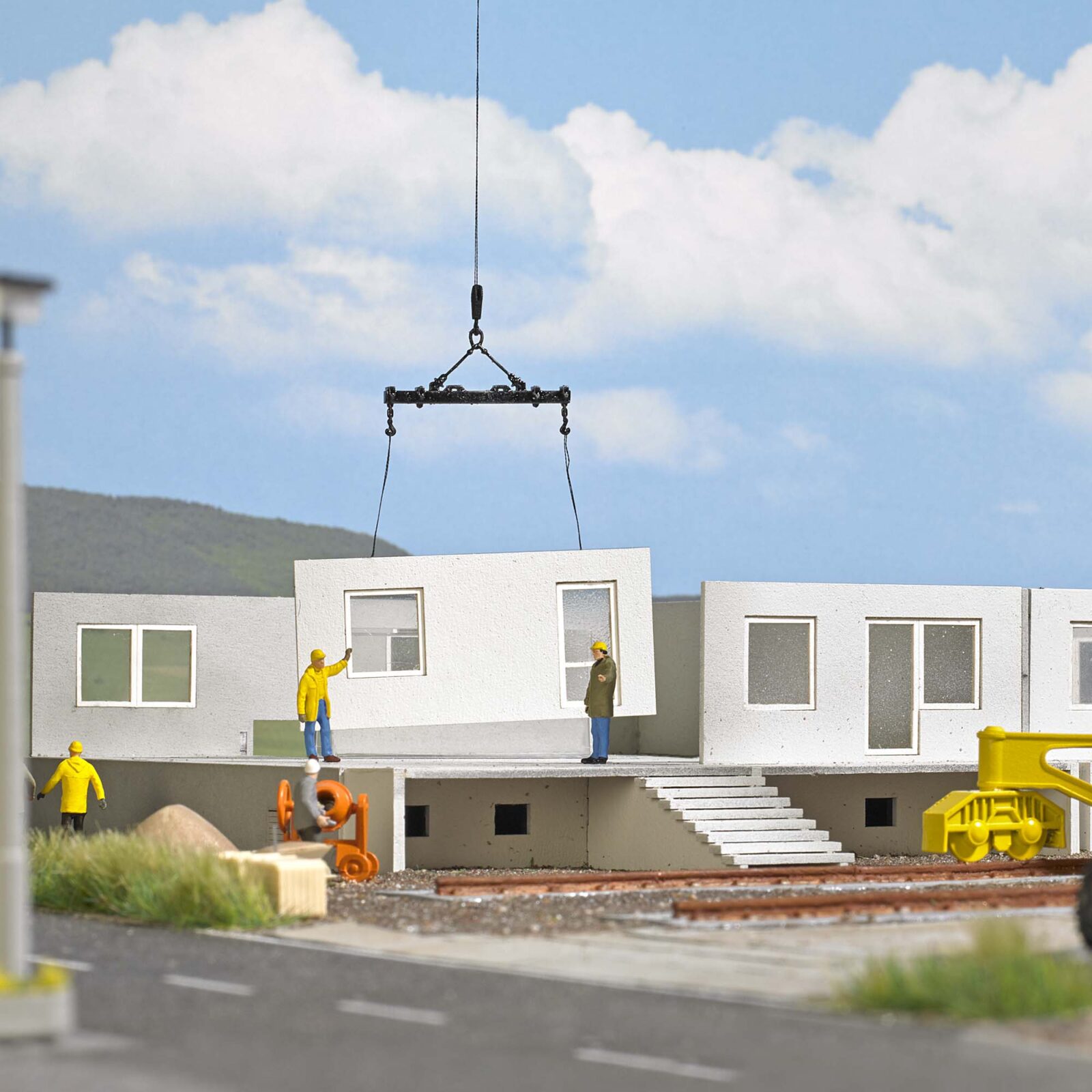 Edificio prefabbricato WBS 70 in costruzione Scala H0 DS Modellismo Edificio prefabbricato WBS 70 scala H0