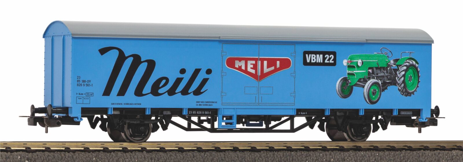 Carro Merci coperto "Meili Traktoren" SBB Epoca VI Scala H0 DS Modellismo Carro Merci coperto "Meili scala H0