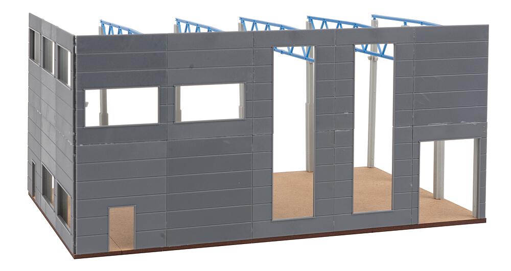 Capannone industriale in costruzione Scala H0 DS Modellismo Capannone industriale scala H0