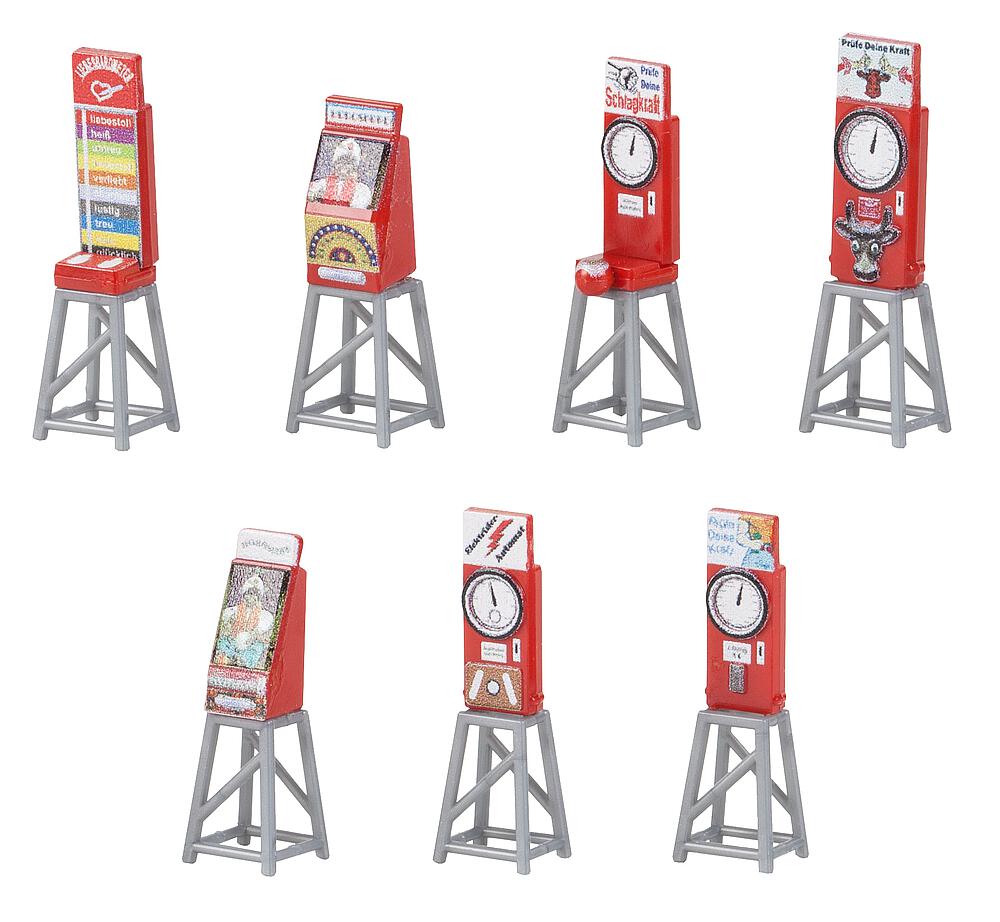 7 Slot Machine del Luna Park Scala H0 DS Modellismo 7 Slot Machine del Luna Park scala H0 Faller