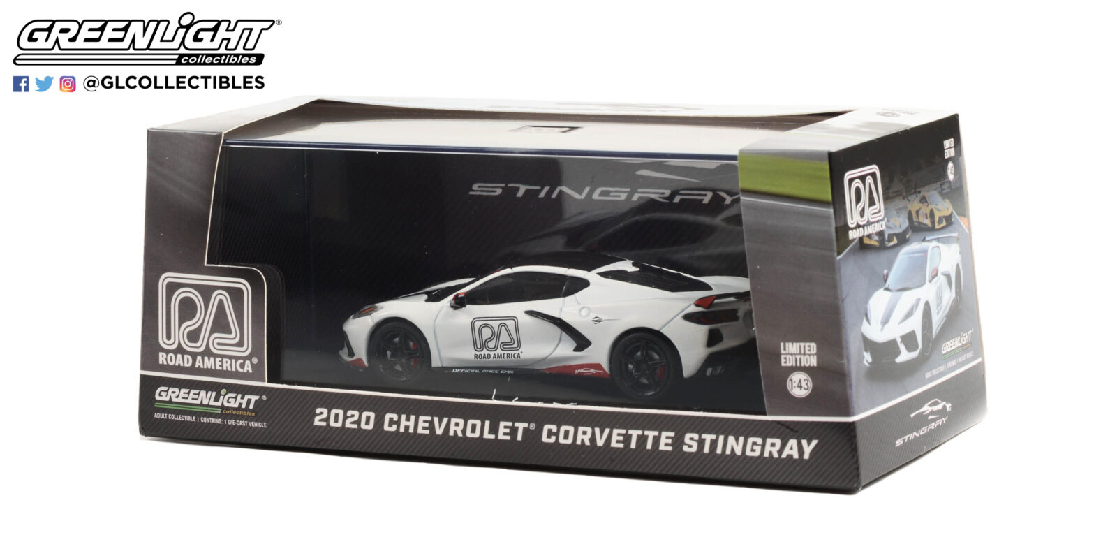 2020 Chevrolet Corvette C8 Stingray Coupe - Road America Official Pace Car DS Modellismo 2020 Chevrolet Corvette C8 scala 1:43