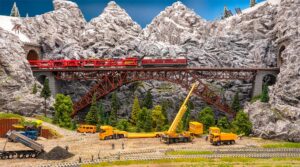Ponte ferroviario in acciaio scala H0 Faller