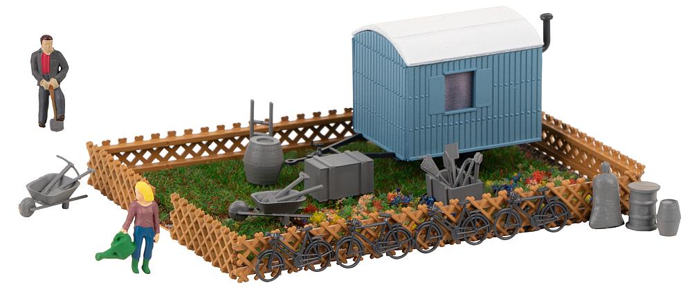 Modello Anniversary Allotment garden con figure Scala H0 DS Modellismo Modello Anniversary Allotment scala H0