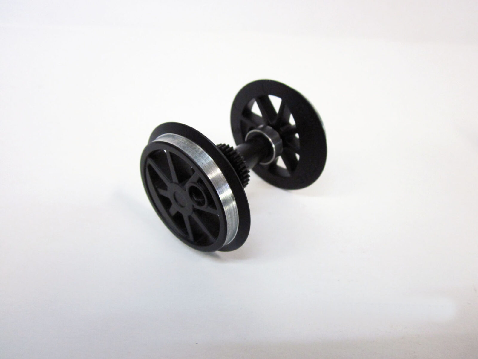 Set di ruote con ruota dentata + cuscinetti a sfera per locomotiva a vapore americana nera Scala G DS Modellismo Set di ruote ruota dentata scala G