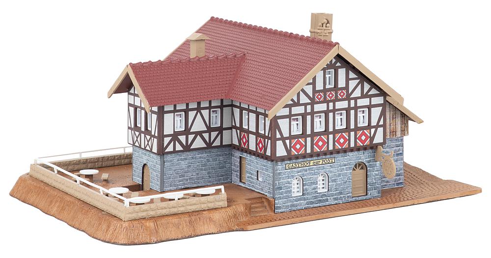 Locanda "Zur Post" con Birreria all'Aperto Scala N DS Modellismo Locanda "Zur Post" Birreria scala N