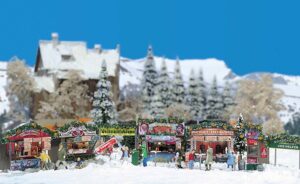 Mercatino di Natale scala H0 Busch