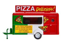 Carrello per la Vendita di Pizza scala H0