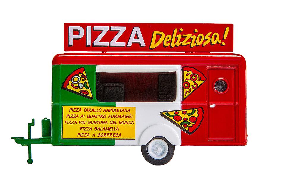 Carrello per la Vendita di Pizza Scala H0 DS Modellismo Carrello per la Vendita di Pizza scala H0