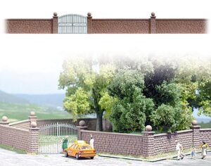Muro/cancello in pietra scala H0 Busch