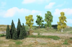 Mini foresta, 30 alberi frondosi / scala H0