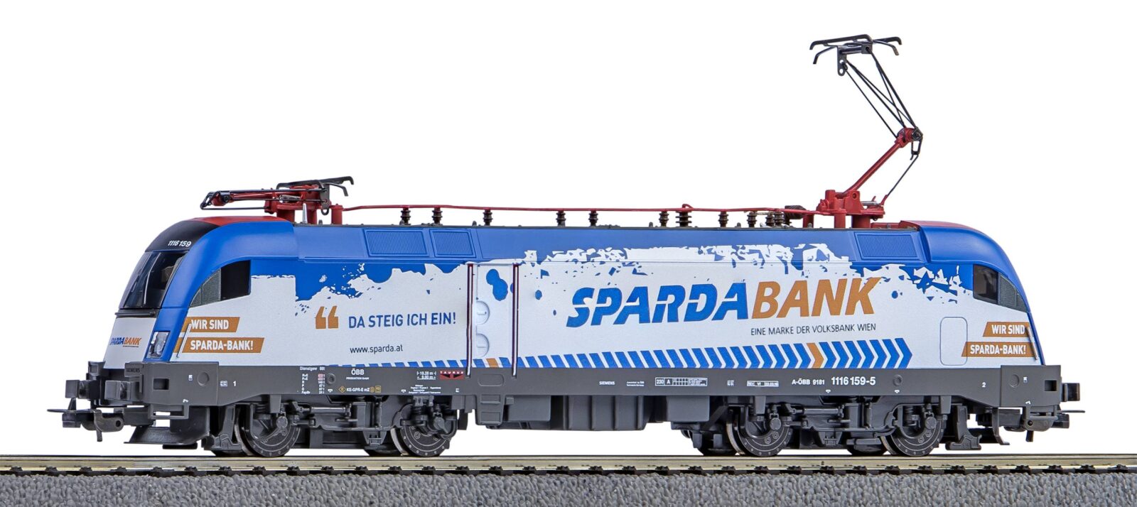 Locomotiva elettrica Rh 1116 Sparda-Bank ÖBB Epoca VI Scala H0 DS Modellismo Locomotiva elettrica Rh 1116 scala H0