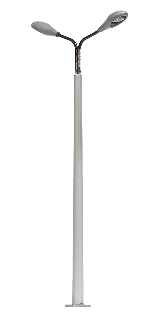 Lampada a palo in cemento con 2 lampade Scala H0 DS Modellismo Lampada a palo in cemento 2 lampade scala H0