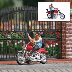 Moto USA motociclista scala H0 Busch